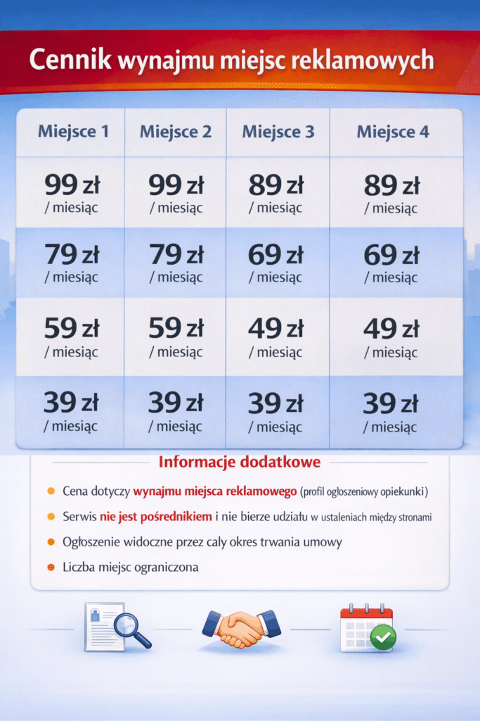 cennik miejsc reklamowych